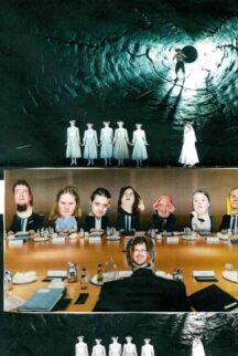 Collage mit Köpfen von Robin Gilly
